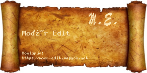 Moór Edit névjegykártya