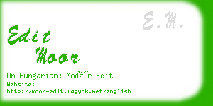 edit moor business card